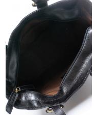 THE BRIDGE MATILDE Leather shopping bag Black Gold - Women’s Bags - 5