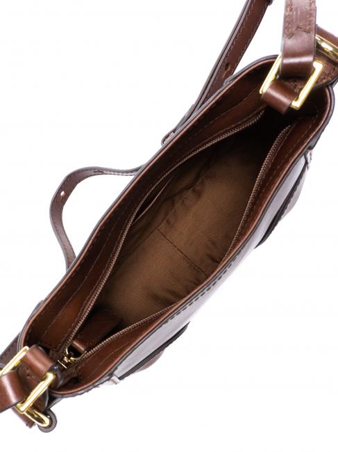 MATILDE Mini shoulder bag in leather BROWN - Women’s Bags