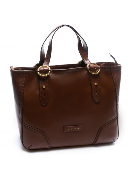 MATILDE Leather shopping bag BROWN - Women&rsquo;s Bags