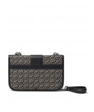 BRACCIALINI MONOGRAM Shoulder mini bag in jacquard fabric BLACK / MULTI - Women’s Bags - 3