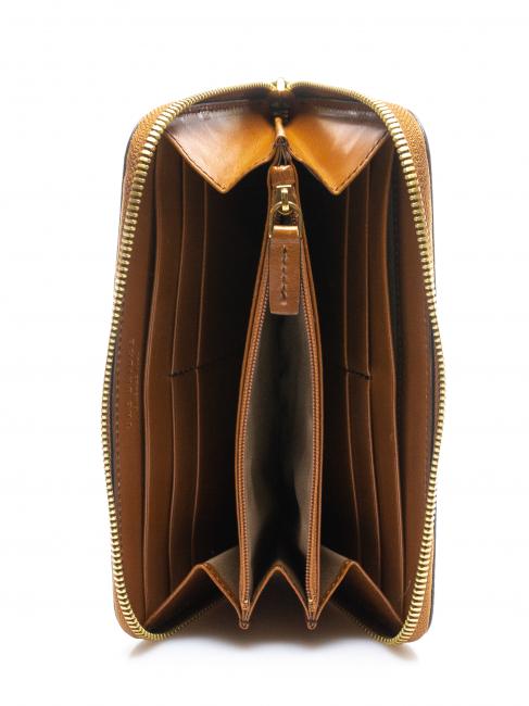 PANZANI Leather wallet dark cognac abb. gold - Women&rsquo;s Wallets