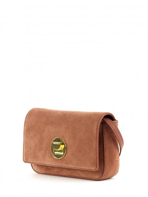 BORSA MINI Shoulder mini bag in suede leather cinnam - Women&rsquo;s Bags