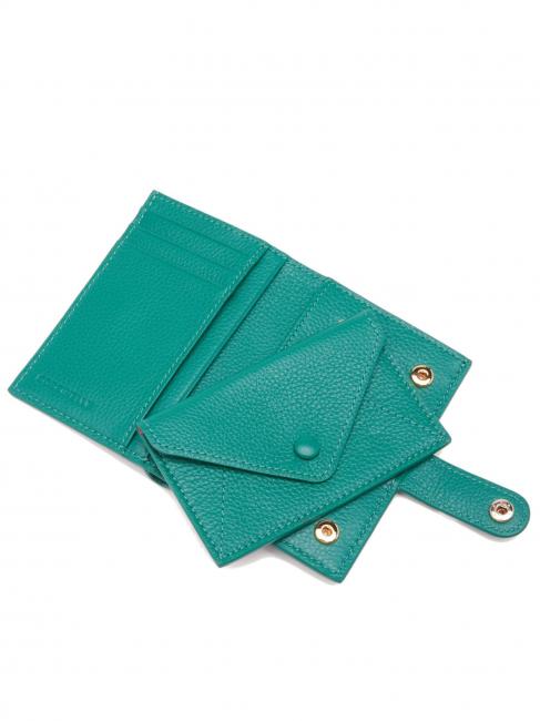 EASY POCKET Textured leather wallet grass green - Women&rsquo;s Wallets