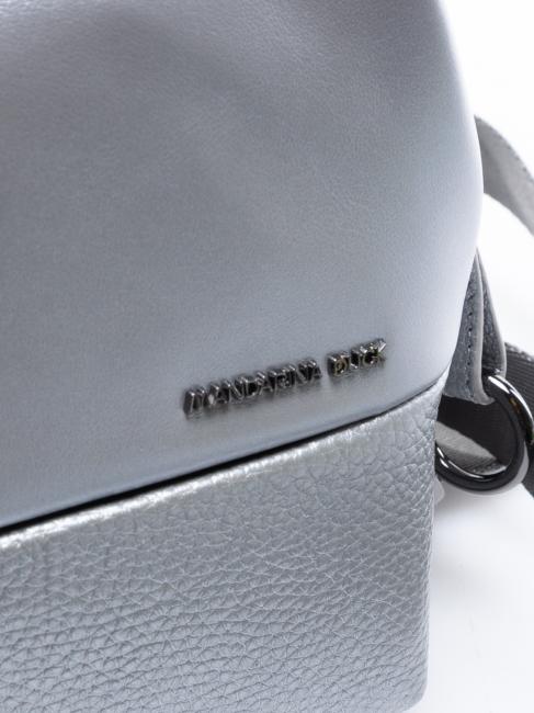 ATHENA MIni bag in leather with shoulder strap SILVER - Women&rsquo;s Bags