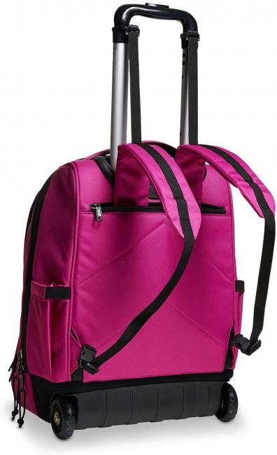 NEW WAY NEW BUMP Plain 2 in 1 Trolley Backpack fuchsia festival - Backpack trolleys