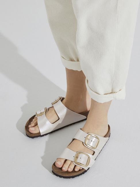 ARIZONA BIG BUCKLE Slipper sandal graceful pearl white - Women&rsquo;s shoes