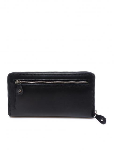 ATTACK LADY Large zip around leather wallet BLACK - Women&rsquo;s Wallets