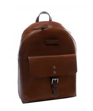 THE BRIDGE LORENZO Leather backpack for PC 14 " Brown / Palladium - Laptop backpacks - 2
