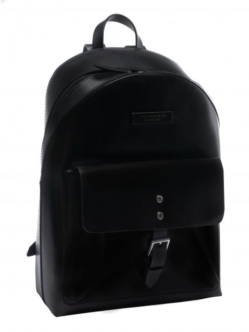 LORENZO Leather backpack for PC 14 " Black - Laptop backpacks