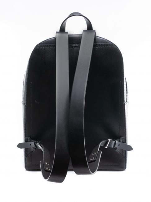 LORENZO Leather backpack for PC 14 " Black - Laptop backpacks