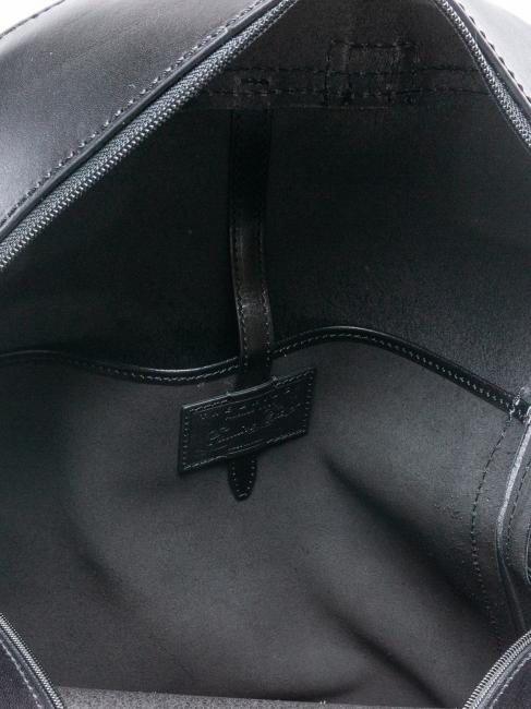 LORENZO Leather backpack for PC 14 " Black - Laptop backpacks