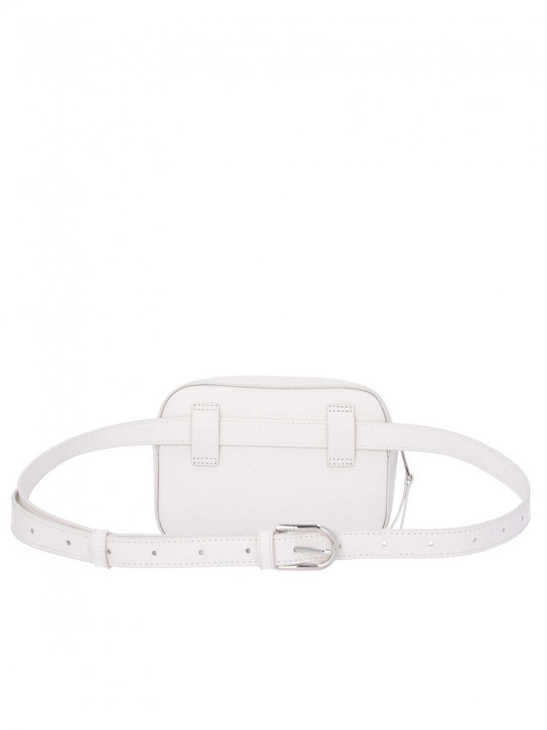 Furla Block Mini Pouch Bag In Perforated Leather Talc Buy At