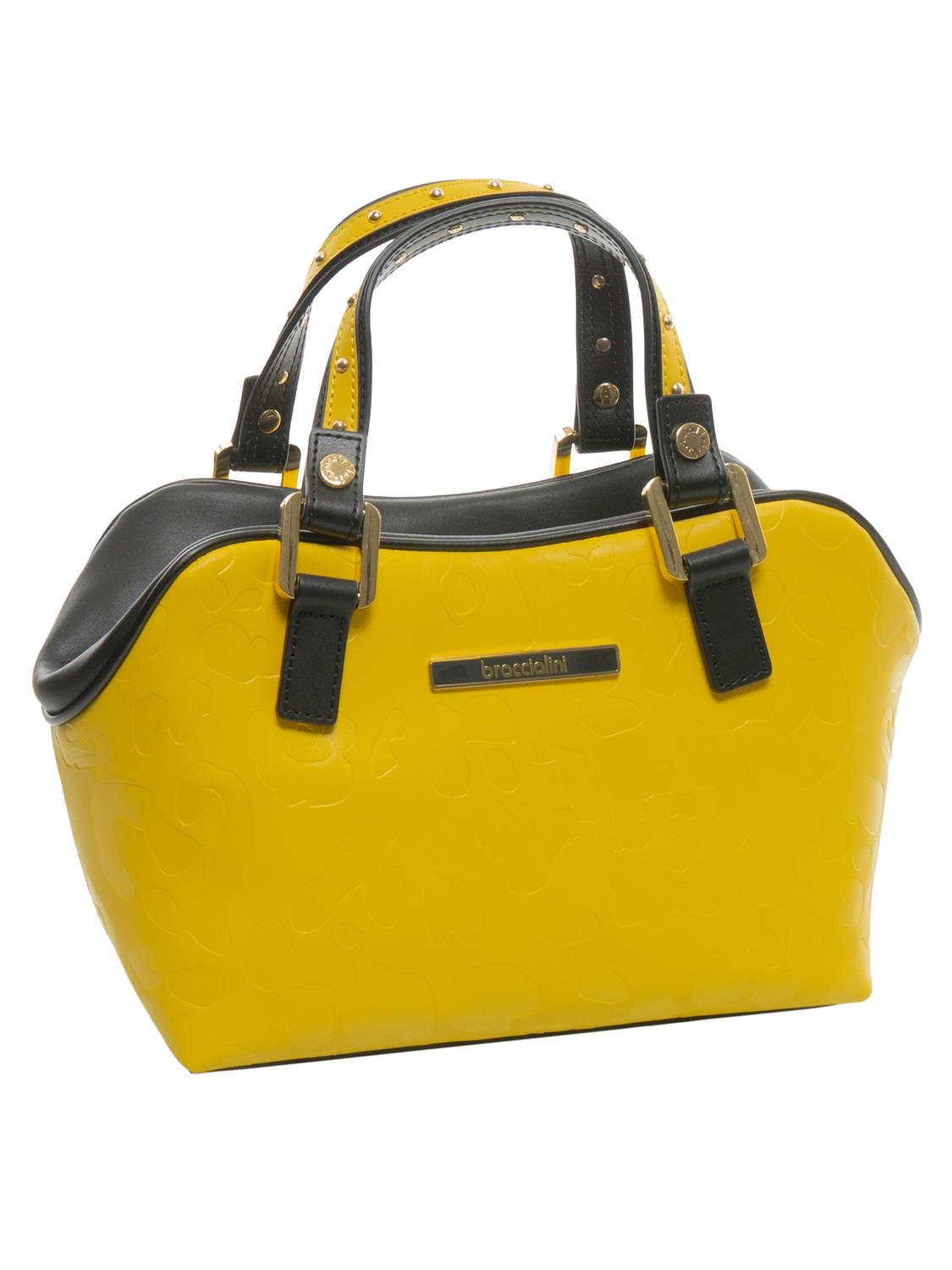 Braccialini Lola Leather Handbag Yellow - Buy At Outlet Prices!