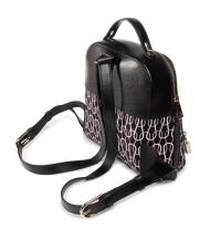 FURLA PIPER Chain print canvas and leather backpack - Women’s Bags