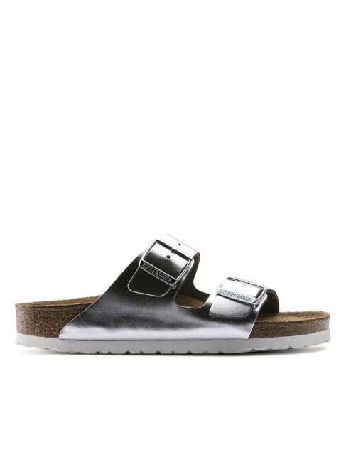 ARIZONA Leather slipper sandal metallic silver - Women&rsquo;s shoes