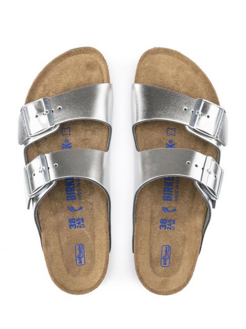 ARIZONA Leather slipper sandal metallic silver - Women&rsquo;s shoes
