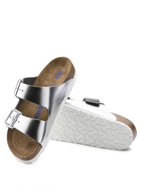 ARIZONA Leather slipper sandal metallic silver - Women&rsquo;s shoes