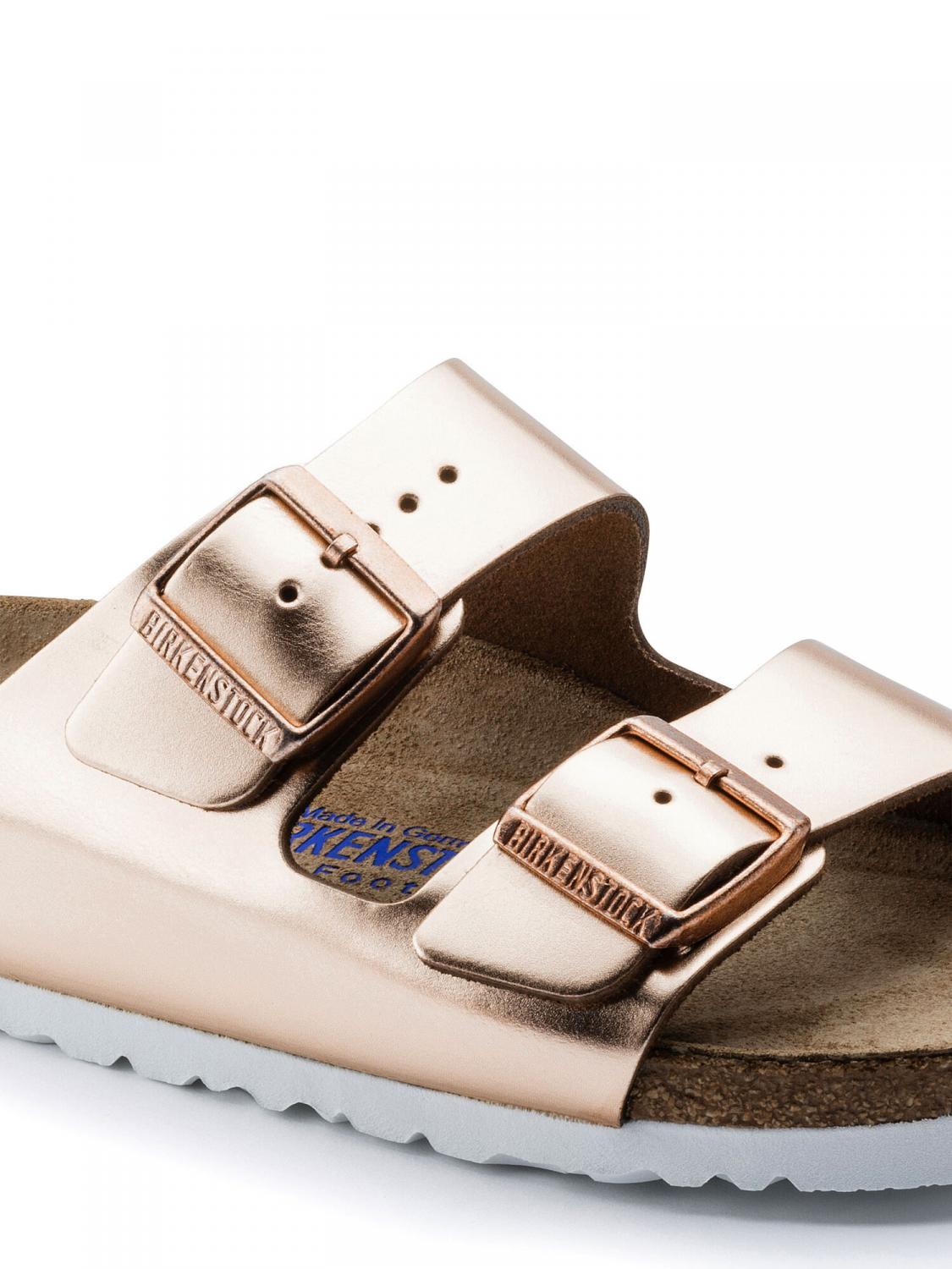 Birkenstock Arizona Leather Slipper Sandal Metallic Copper Buy
