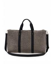 BORBONESE ECO LINE  Medium bag with shoulder strap OP / NATURAL / BLACK - Duffle bags - 4