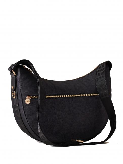 LUNA BAG MIDDLE ECO LINE LUNA Shoulder bag in jet fabric op dark black - Women’s Bags