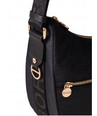 BORBONESE LUNA BAG MIDDLE ECO LINE LUNA Shoulder bag in jet fabric op dark black - Women’s Bags - 3