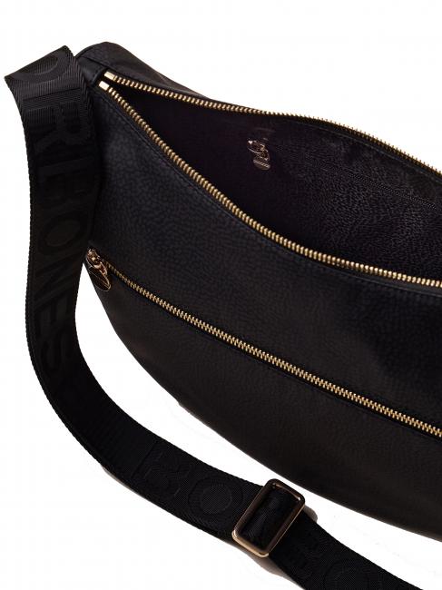 LUNA BAG MIDDLE ECO LINE LUNA Shoulder bag in jet fabric op dark black - Women’s Bags