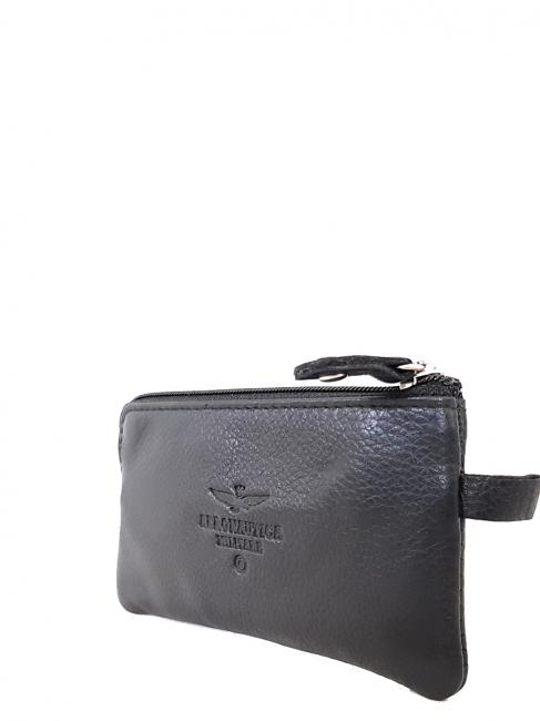 FLAG Key case with zip, in leather Black - Key holders
