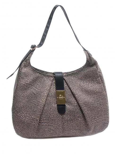 HOBO CORTINA MEDIUM Medium shoulder bag OP / NATURAL / BLACK - Women’s Bags