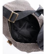 BORBONESE HOBO CORTINA MEDIUM Medium shoulder bag OP / NATURAL / BLACK - Women’s Bags - 6