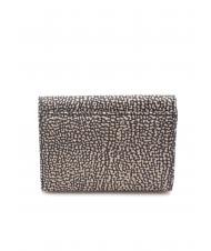 BORBONESE CLASSICA  Medium wallet with flap OP / NATURAL / BLACK - Women’s Wallets - 3