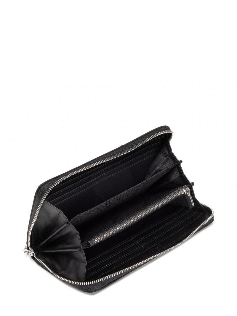 Calvin Klein Ck Must Zip Around Wallet Black Mono - Buy At Outlet Prices!