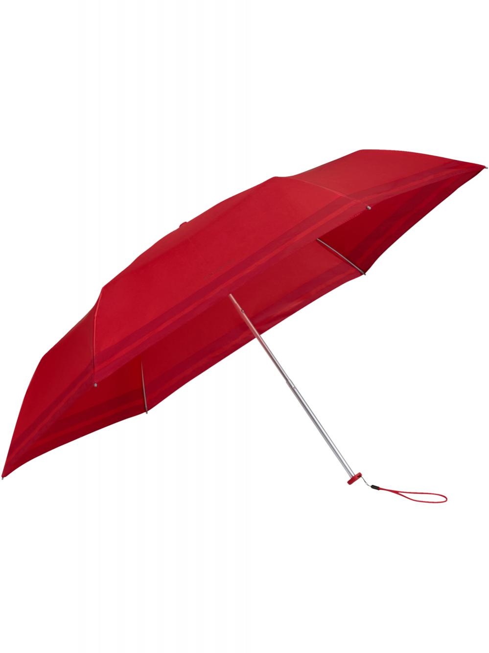 Samsonite Pocket Go Mini Flat Umbrella 3 Sections, Manual Opening Red Formula Buy At Outlet
