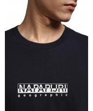 NAPAPIJRI S-BOX SS Logo box cotton T-shirt blu marine - T-shirt - 3
