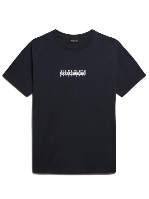 S-BOX SS Logo box cotton T-shirt blu marine - T-shirt