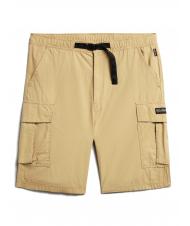 NAPAPIJRI N-DRU Cargo bermuda in cotton with belt sand prairie - Trousers - 6