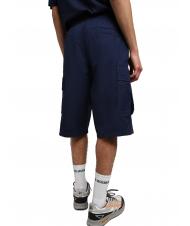 NAPAPIJRI N-DRU Cargo bermuda in cotton with belt medieval blue - Trousers - 2