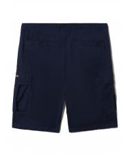 NAPAPIJRI N-DRU Cargo bermuda in cotton with belt medieval blue - Trousers - 7