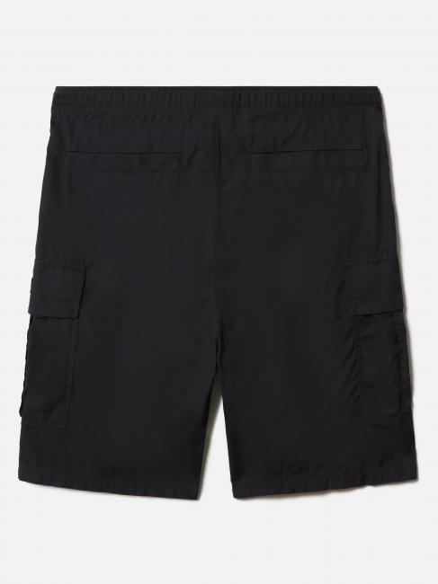 N-DRU Cargo bermuda in cotton with belt black 041 - Trousers