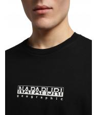 NAPAPIJRI S-BOX SS Logo box cotton T-shirt black 041 - T-shirt - 3