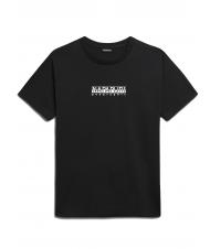 NAPAPIJRI S-BOX SS Logo box cotton T-shirt black 041 - T-shirt - 4