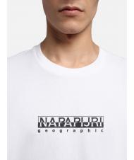 NAPAPIJRI S-BOX SS Logo box cotton T-shirt bright white 002 - T-shirt - 3