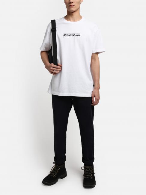 S-BOX SS Logo box cotton T-shirt bright white 002 - T-shirt