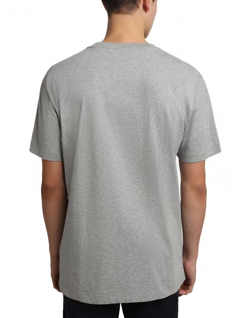 S-BOX SS Logo box cotton T-shirt medium gray melange - T-shirt