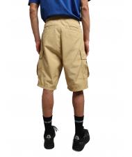NAPAPIJRI N-DRU Cargo bermuda in cotton with belt sand prairie - Trousers - 2