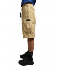 NAPAPIJRI N-DRU Cargo bermuda in cotton with belt sand prairie - Trousers - 3