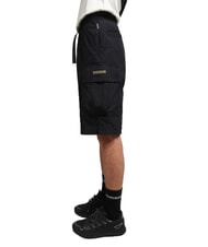 NAPAPIJRI N-DRU Cargo bermuda in cotton with belt black 041 - Trousers - 3