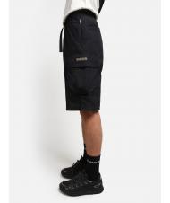 NAPAPIJRI N-DRU Cargo bermuda in cotton with belt black 041 - Trousers - 3