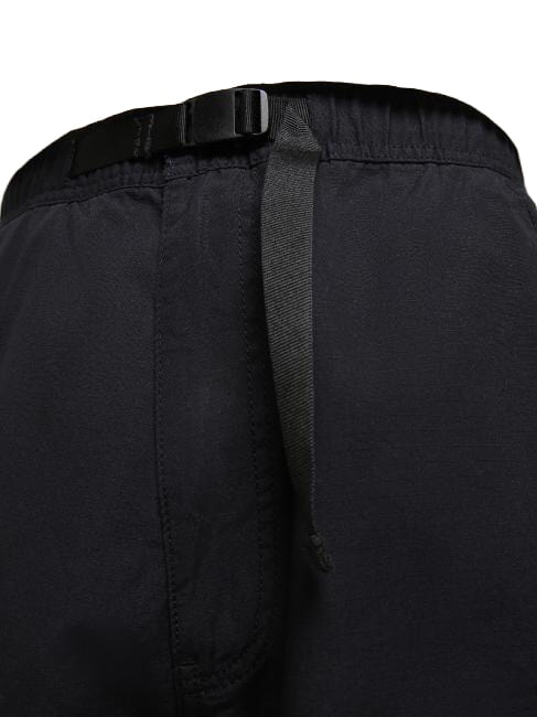 N-DRU Cargo bermuda in cotton with belt black 041 - Trousers