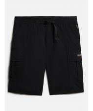 NAPAPIJRI N-DRU Cargo bermuda in cotton with belt black 041 - Trousers - 6