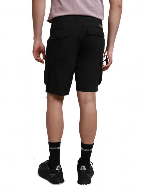 NOTO 5 Cotton cargo bermuda shorts black 041 - Trousers